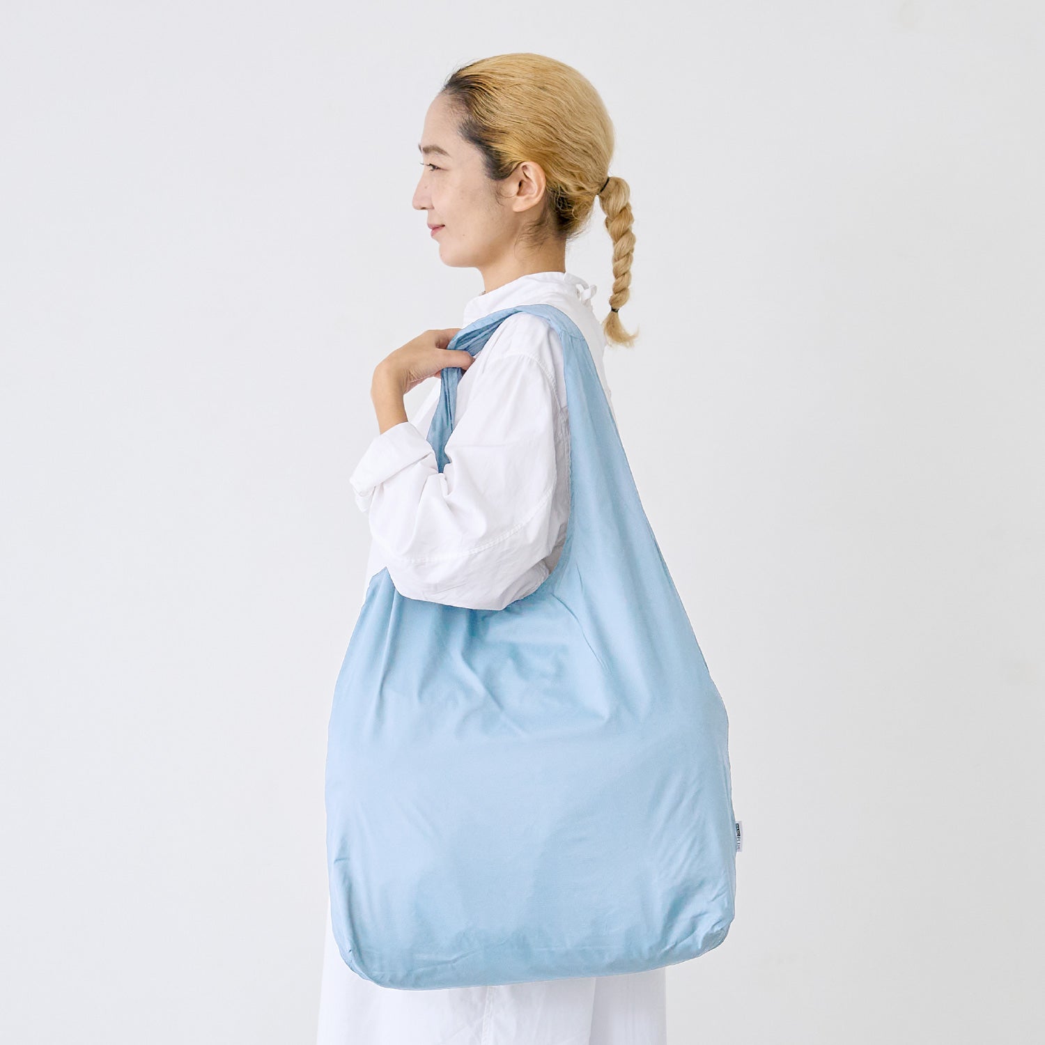 【aoi】MINIBLUE エコバッグ大小2種 NANOPLUS XXL SOLID（無地） - 薄い軽い小さい丈夫なエコバッグ